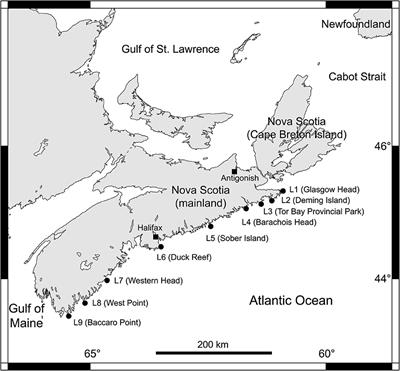 Latitudinal and Seasonal Changes in Intertidal Sea Surface Temperature Along the <mark class="highlighted">Atlantic Coast</mark> of Nova Scotia, Canada